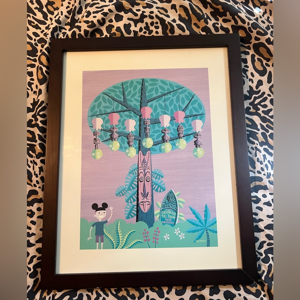 SHAG Tangaroa Framed Print DISNEYLAND ENCHANTED TIKI ROOM 40TH ANNIVERSARY
